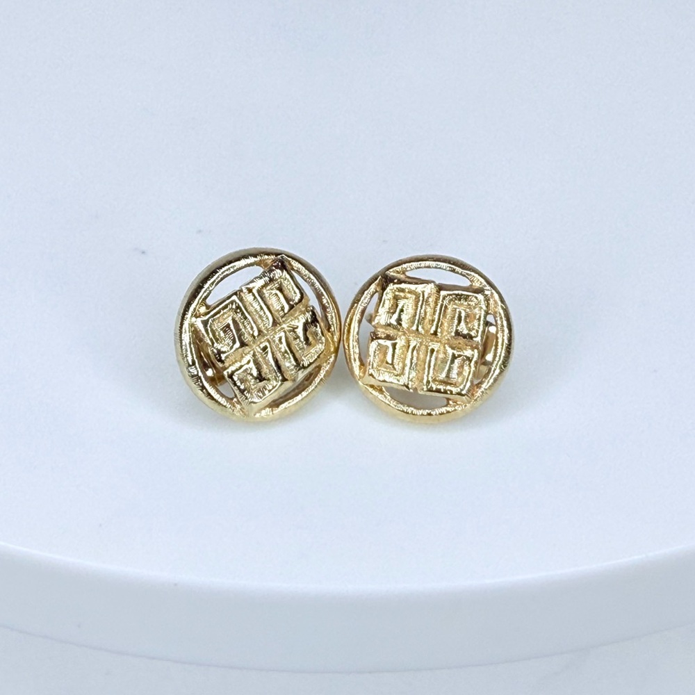 VINTAGE Givenchy Gold Clip-On Earrings